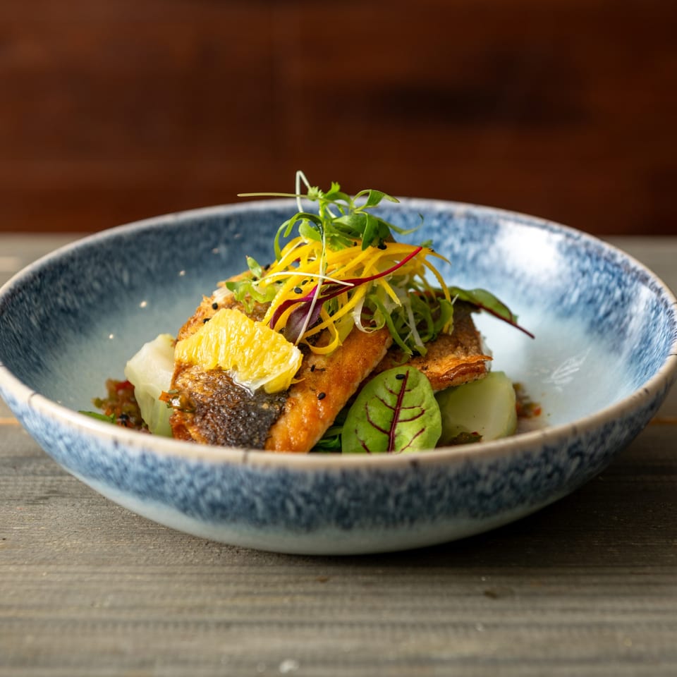 Branzino with shiso