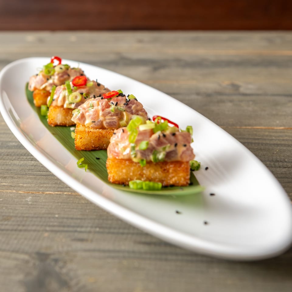Spicy tuna on crispy rice